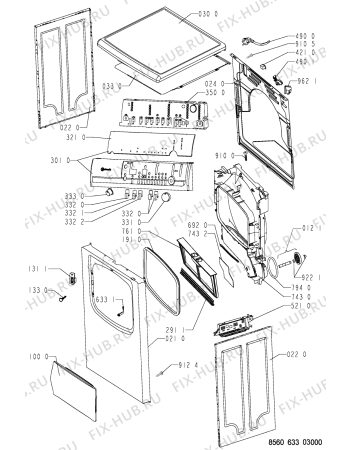 Схема №1 TRAK 6330 с изображением Обшивка для электросушки Whirlpool 481245212786