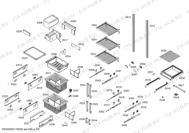Схема №1 FID18M1IL5 с изображением Плата для холодильника Bosch 00742122