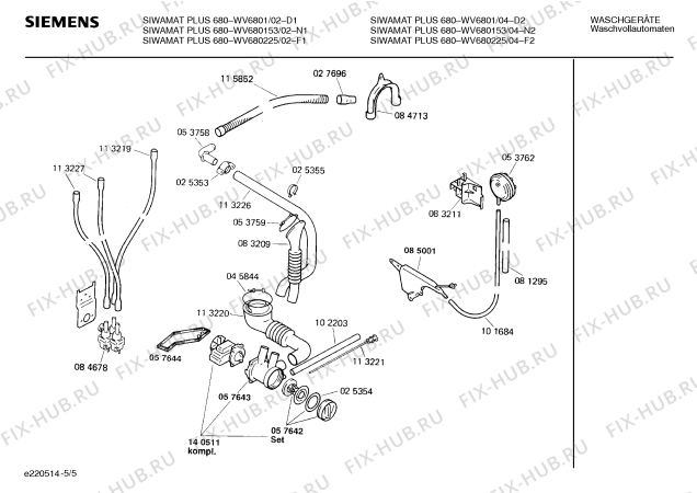 Схема №1 WV680153 SIWAMAT PLUS 680 с изображением Инструкция по эксплуатации для стиральной машины Siemens 00511491