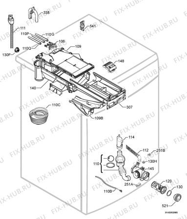 Взрыв-схема стиральной машины Aeg Electrolux L64680L - Схема узла Hydraulic System 272