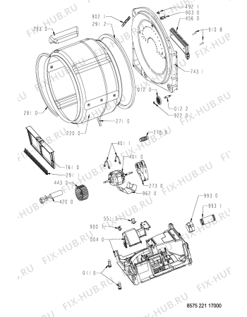 Схема №1 AWZ 221 с изображением Декоративная панель для сушильной машины Whirlpool 481245210589