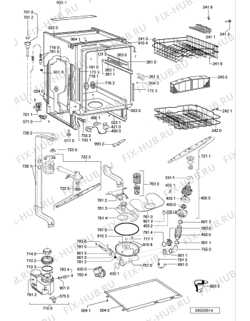 Схема №1 DM 4311 с изображением Обшивка для электропосудомоечной машины Whirlpool 481245372715