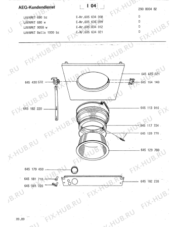 Схема №1 WASCHAUTOMAT W82 с изображением Запчасть Aeg 8996451139100