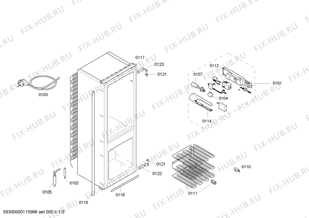 Схема №1 5CB27020 с изображением Инструкция по установке/монтажу для холодильной камеры Bosch 00769392
