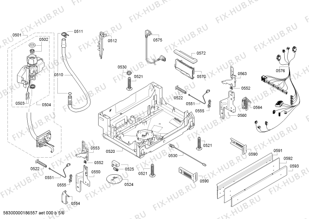 Схема №1 SN414I02AS iQ100 с изображением Панель управления для посудомойки Siemens 11019446