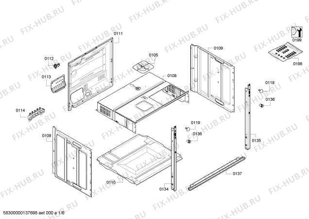 Схема №1 CH230252 с изображением Панель управления для духового шкафа Bosch 00671669