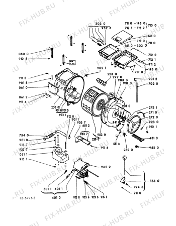 Схема №1 AWF 393/LA с изображением Обшивка для стиральной машины Whirlpool 481245370114