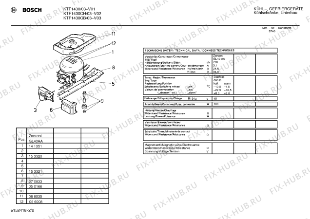 Схема №1 KTL1496 с изображением Клапан для холодильника Bosch 00087448