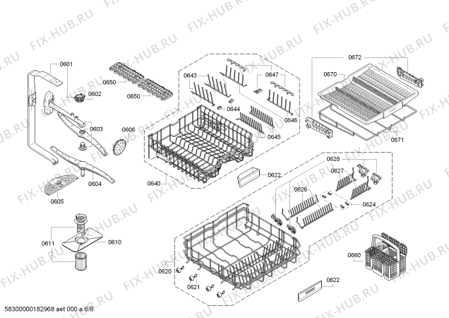 Взрыв-схема посудомоечной машины Jenn Air JDB9600CWS - Схема узла 06