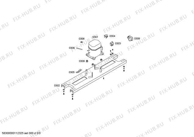 Схема №1 KSU347032H REF BL BOSCH RD141 110V/60HZ R134 с изображением Решетка для холодильной камеры Bosch 00241002