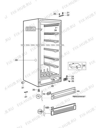 Взрыв-схема холодильника Zanussi ZV320P-1 - Схема узла C10 Cabinet