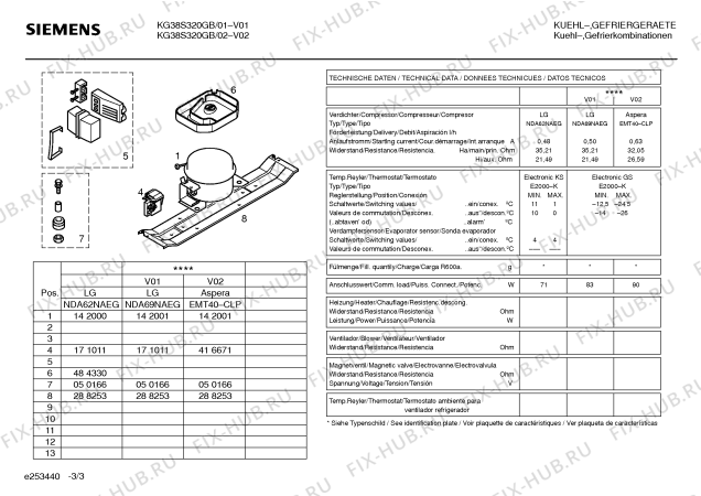 Взрыв-схема холодильника Siemens KG38S320GB - Схема узла 03