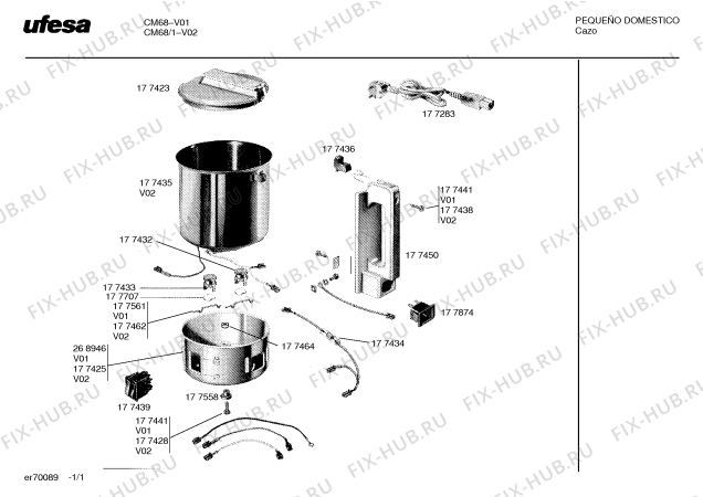 Схема №1 CM68 COMBIMILK с изображением Терморегулятор для тостера (фритюрницы) Bosch 00177432