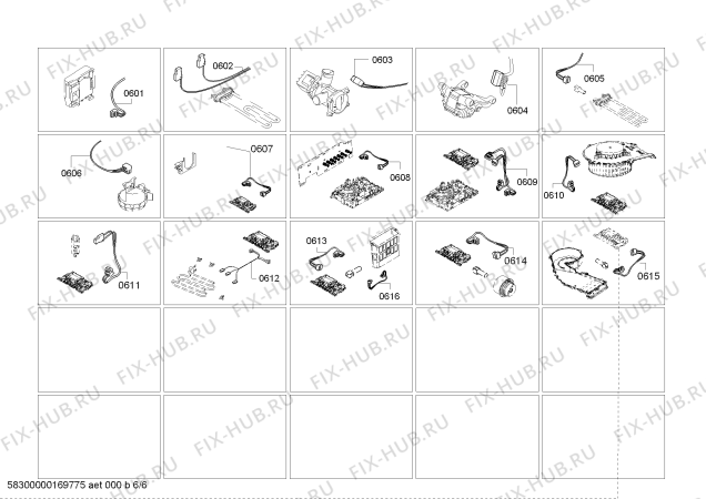 Схема №1 WD14H320EU iQ300 с изображением Наклейка с пояснениями для стиралки Siemens 00633033