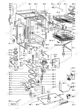 Схема №1 GSX 4756/3 W с изображением Блок управления для посудомоечной машины Whirlpool 481221478259