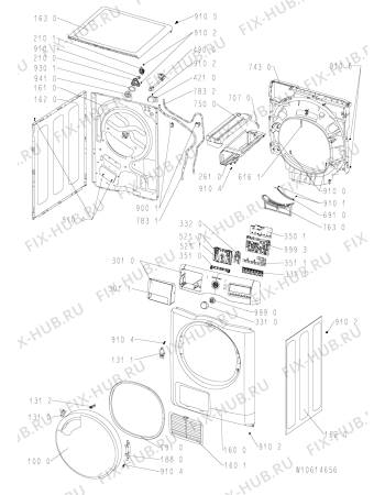 Схема №1 Pure 745 с изображением Модуль (плата) для стиральной машины Whirlpool 481010576579