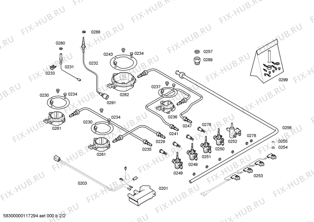 Взрыв-схема плиты (духовки) Bosch PCD655MIT - Схема узла 02