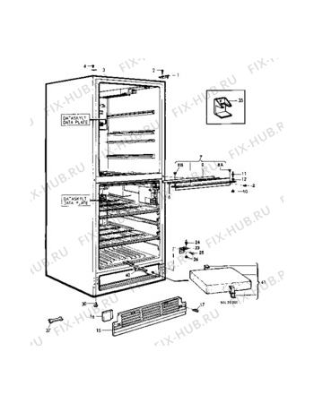 Взрыв-схема холодильника Atlas AFK8360 - Схема узла C10 Cabinet