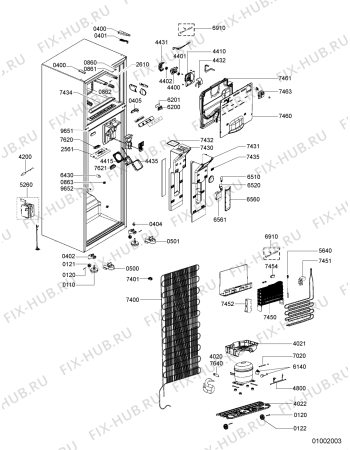 Схема №1 WTS 4445 A+NFX AQUA с изображением Лоток (форма) для холодильника Whirlpool 480132100616