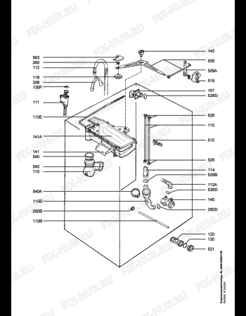 Взрыв-схема стиральной машины Aeg LAVW1039 - Схема узла Hydraulic System 272