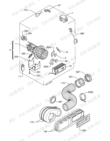 Взрыв-схема стиральной машины Zanker RWS - Схема узла Electrical equipment 268