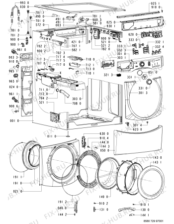 Схема №1 729 WT/CR с изображением Всякое для стиральной машины Whirlpool 480111101175