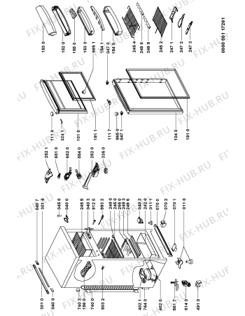 Схема №1 ARZ 905/H с изображением Поверхность для холодильной камеры Whirlpool 481245818987