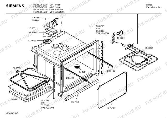 Схема №1 HB28065EU с изображением Инструкция по эксплуатации для плиты (духовки) Siemens 00581696