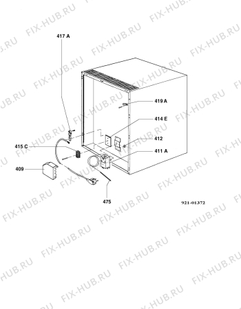 Взрыв-схема холодильника Electrolux RH252L - Схема узла Armature/fitting