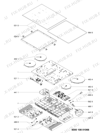 Схема №1 ACM 8510 BA с изображением Субмодуль для плиты (духовки) Whirlpool 481010762817
