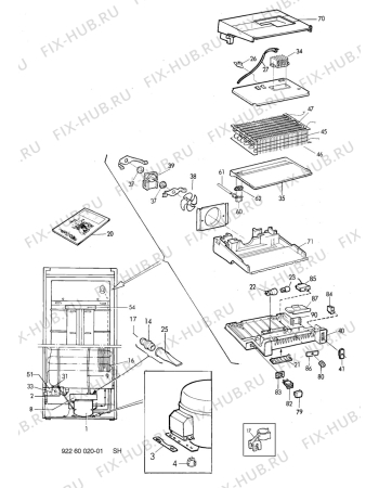 Взрыв-схема холодильника Electrolux TF1107G - Схема узла C10 Cold, users manual