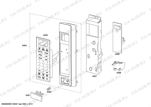 Схема №3 MEW301ES с изображением Панель для духового шкафа Bosch 00664944