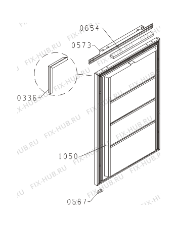 Схема №1 PVD7088V (535145, ZOI1128) с изображением Дверь для холодильника Gorenje 354571