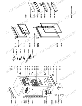 Схема №1 ARZ 924/H с изображением Дверца для холодильника Whirlpool 481241618951