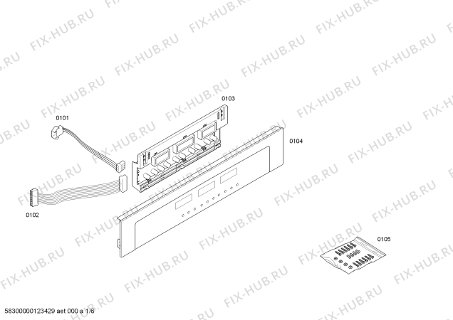 Схема №1 HBN770550F с изображением Панель управления для плиты (духовки) Bosch 00447159