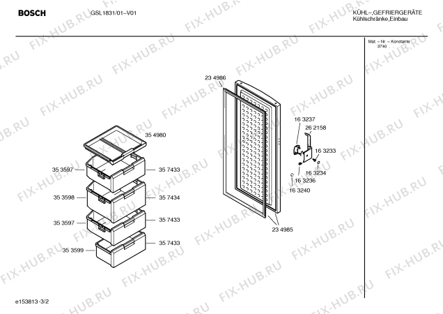 Взрыв-схема холодильника Bosch GSL1831 - Схема узла 02