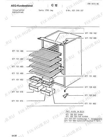 Схема №1 SAN1700 I с изображением Шарнир для холодильника Aeg 8996711524885