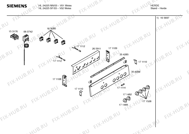 Схема №1 HL24225NN с изображением Инструкция по эксплуатации для духового шкафа Siemens 00524553
