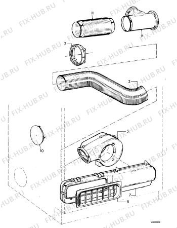 Взрыв-схема стиральной машины Electrolux TA460W - Схема узла Dryer equipment