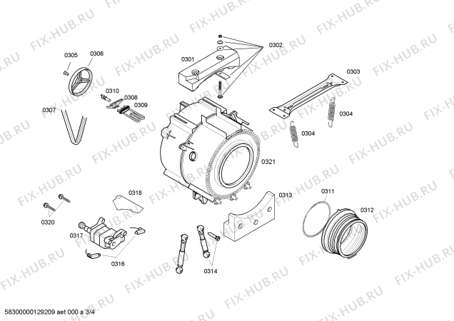 Схема №1 WAA24161SN с изображением Панель управления для стиралки Bosch 00666581