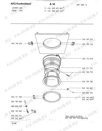 Схема №1 LAV570 с изображением Манжета (резина люка) Aeg 8996451177217