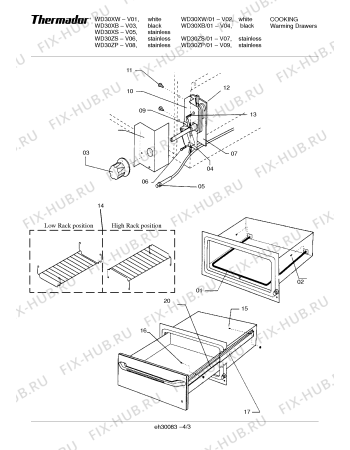 Схема №1 WD27US с изображением Ящик для плиты (духовки) Bosch 00238498