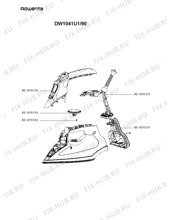 Схема №1 DW1050U2/90 с изображением Ручка для электроутюга Rowenta RS-DC0338