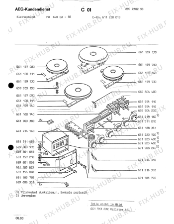 Взрыв-схема плиты (духовки) Aeg FW 640 DA SB - Схема узла Section5