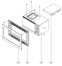 Схема №1 VMT330X (389617, P90D23ESPA5RR02) с изображением Дверца для микроволновой печи Gorenje 431289