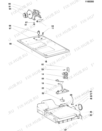 Схема №1 A133CEX (F018553) с изображением Крышка для стиралки Indesit C00064819