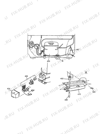 Взрыв-схема холодильника Zanussi ZAC310SD - Схема узла Cooling system 017