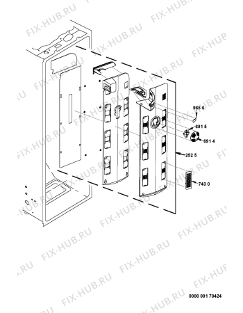 Взрыв-схема холодильника Whirlpool FRSB36AF202 (F090523) - Схема узла