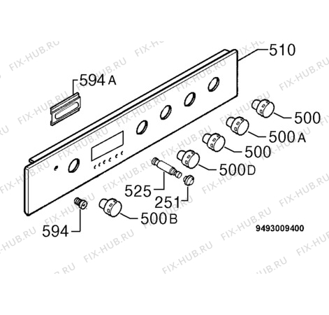 Взрыв-схема плиты (духовки) Privileg 478368_30083 - Схема узла Command panel 037