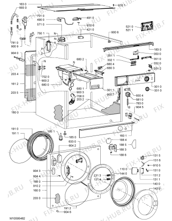 Схема №1 FL 5101 с изображением Фиксатор для стиральной машины Whirlpool 481075298461